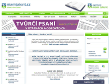 Tablet Screenshot of mamtalent.cz